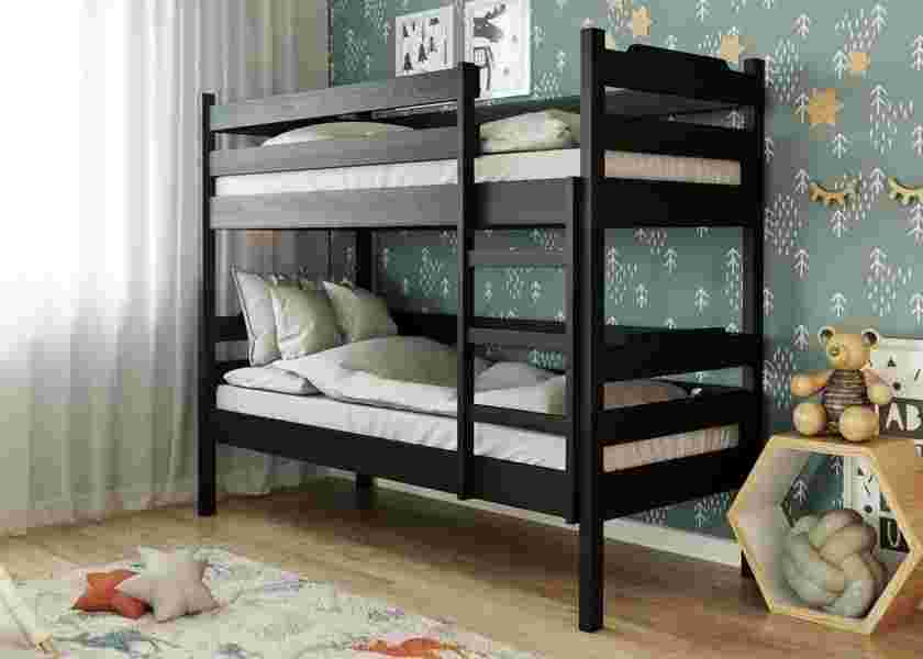  Ліжко двоярусне дерев'яне Милена-2, фото 5