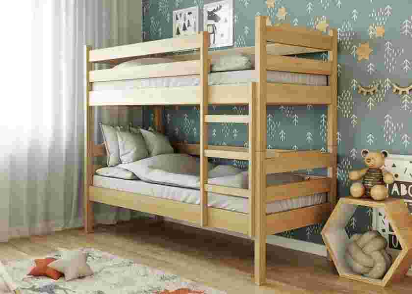  Ліжко двоярусне дерев'яне Милена-2, фото 6